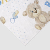 Niedlich Teddy Bear Blue Punkts Baby Boy Seidenpapier (Ausschnitt)
