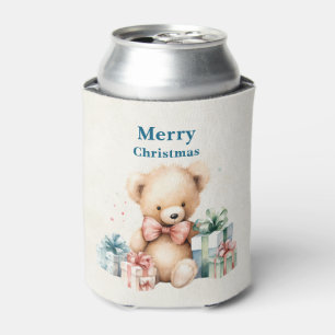 Niedlich Teddy Bear Frohe Weihnachten Dosenkühler