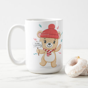 Niedlich Teddy Bear Frohe Weihnachten Kaffeetasse