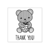 Niedlich Teddy Bear Holding a Berry Vielen Dank Gummistempel (Prägung)