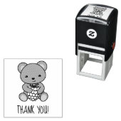 Niedlich Teddy Bear Holding a Berry Vielen Dank Permastempel (Beispiel)