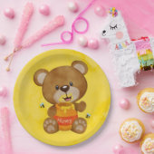 Niedlich Teddy Bear Honey Bumblebee Baby Dusche Pappteller (Party)