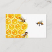 Niedlich Teddy Bear Honey Bumblebee Diaper Raffle Visitenkarte (Rückseite)