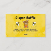 Niedlich Teddy Bear Honey Bumblebee Diaper Raffle Visitenkarte (Vorderseite)