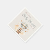 Niedlich Teddy Bear Hot Air Ballon Babydusche Serviette (Ecke)