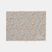 Niedlich Teddy Bear kawaii Personalisiert Baby Fleecedecke (Vorderseite (Horizontal))
