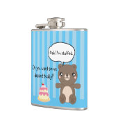 Niedlich Teddy Bear Kids Funny Joke Flachmann (Links)