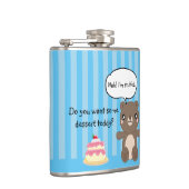 Niedlich Teddy Bear Kids Funny Joke Flachmann (Rechts)