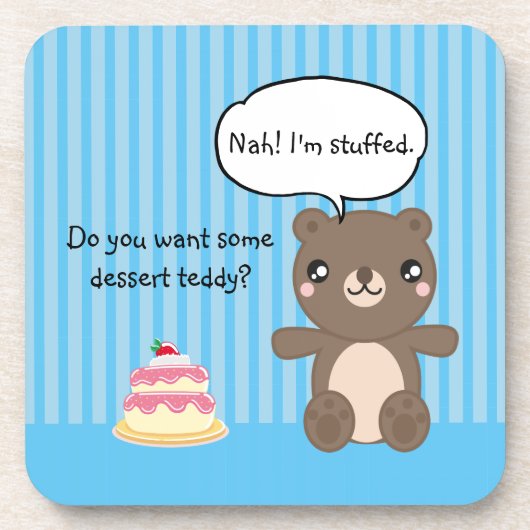 Niedlich Teddy Bear Kids Funny Joke Getränkeuntersetzer (Vorderseite)