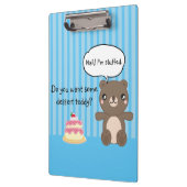 Niedlich Teddy Bear Kids Funny Joke Klemmbrett (Links)