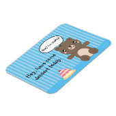 Niedlich Teddy Bear Kids Funny Joke Magnet (Linke Seite)