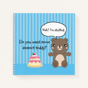 Niedlich Teddy Bear Kids Funny Joke Notizblock