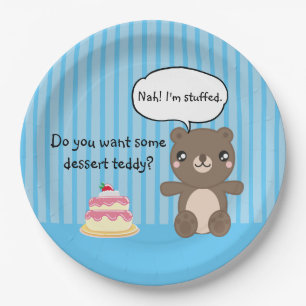 Niedlich Teddy Bear Kids Funny Joke Pappteller