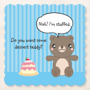 Niedlich Teddy Bear Kids Funny Joke Untersetzer