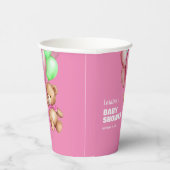 Niedlich Teddy Bear Pink Babydusche Pappbecher (Rechts)