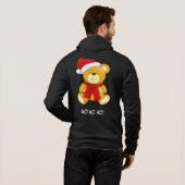 Niedlich Teddy Bear Santa Mens Zipper Hoodie (Schwarz voll)