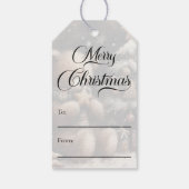 Niedlich Teddy Bear Weihnachten Geschenkanhänger (Rückseite)