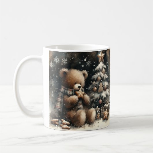 Niedlich Teddy Bear Weihnachten Kaffeetasse (Links)