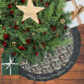 Niedlich Teddy Bear Weihnachten Polyester Weihnachtsbaumdecke