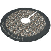 Niedlich Teddy Bear Weihnachten Polyester Weihnachtsbaumdecke (Schrägansicht)