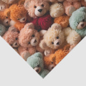 Niedlich Teddy Bears Crush | Neutrales Neugeborene Seidenpapier (Detail)