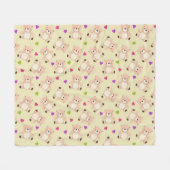 Niedlich Teddy Bears Fleece Blanket (Vorderseite (Horizontal))