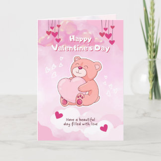 Niedlich Teddy Funny Valentine Card Feiertagskarte