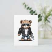 Niedlich Teddy Memes Begleitkarte (Stehend Vorderseite)