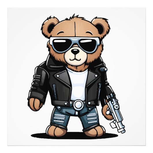 Niedlich Teddy Memes Fotodruck (Vorne)