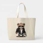 Niedlich Teddy Memes Jumbo Stoffbeutel (Rückseite)