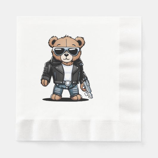 Niedlich Teddy Memes Serviette (Vorderseite)