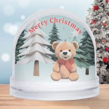 Niedlich Teddy Merry Christmas Custom Message