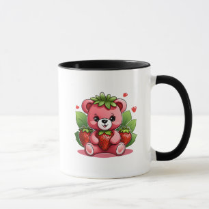 Niedlich Teddy Strawberry Tasse