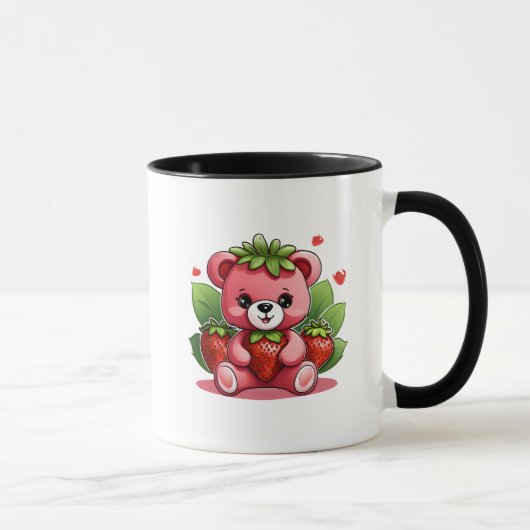 Niedlich Teddy Strawberry Tasse (Rechts)