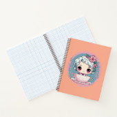 Niedlich Tee Cup Doll Spiral Notebook Notizblock (Innenseite)
