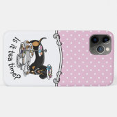 Niedlich Tee Party Dackel Hund (schwarz & tan) Fun Case-Mate iPhone Hülle (Rückseite (Horizontal))