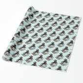 Niedlich Tee Party Dackel Hund (schwarz & tan) Fun Geschenkpapier (Ungerollt)