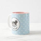 Niedlich Tee Party Dackel Hund (schwarz & tan) Fun Zweifarbige Tasse (Vorderseite Links)