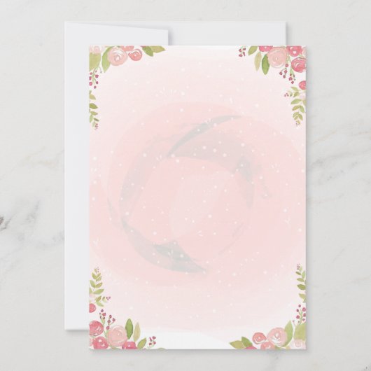 Niedlich Teekanne Frühlingsblumen Kinderdusche Einladung (Rückseite)