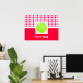 Niedlich Tennis Ball Poster (Heimbüro)