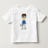 Niedlich Tennis Boy T-Shirt (Vorderseite)