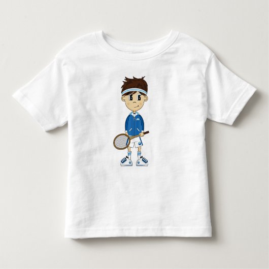 Niedlich Tennis Boy T-Shirt (Vorderseite)