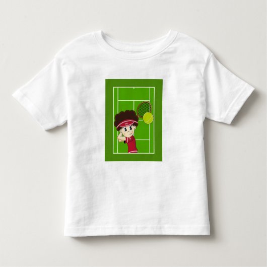 Niedlich Tennis Boy T-Shirt (Vorderseite)