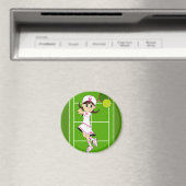 Niedlich Tennis Girl Magnet (In Situ (Geschirrspüler))