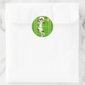 Niedlich-Tennis-Girl-Sticker Runder Aufkleber (Tasche)