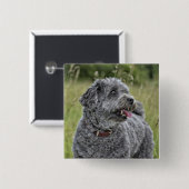 Niedlich Terrier Dog Button (Vorne & Hinten)