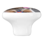 Niedlich Terrier Keramikknauf (Seitenansicht)