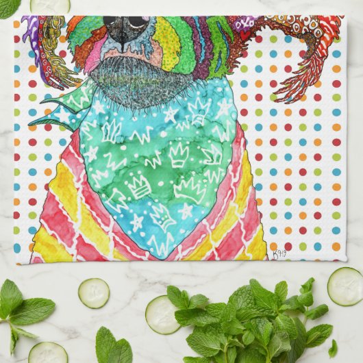 Niedlich Terrier Mixed Brettküche Handtuch (Gefaltet)