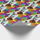 Niedlich Terrier Puppy Sparkle Nah-up Geschenkpapier (Ecke)