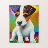 Niedlich Terrier Puppy Sparkle Nah-up Puzzle (Vertikal)